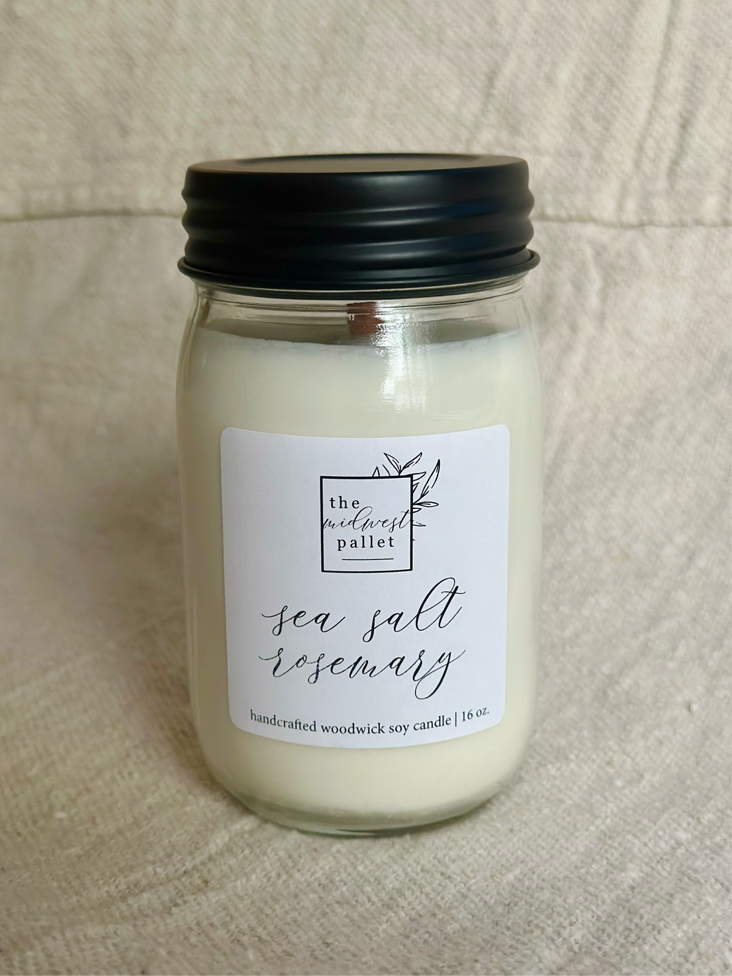 Sea Salt Rosemary | Soy Wooden Wick Candle