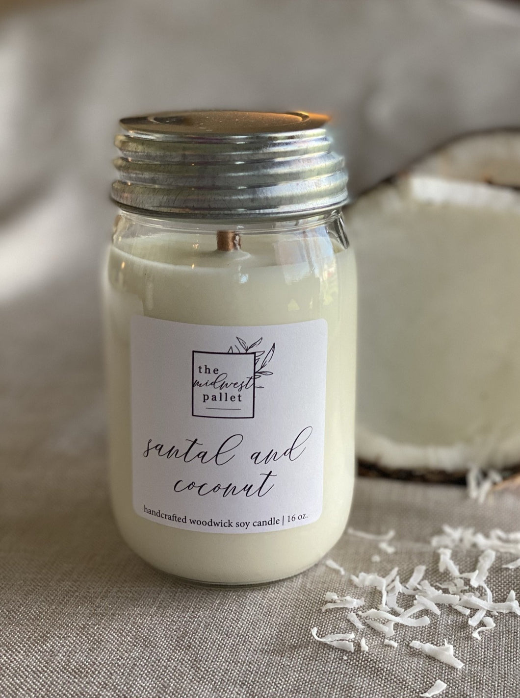 Santal & Coconut | Soy Wooden Wick Candle