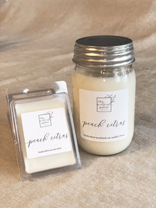Peach Citrus | Soy Wooden Wick Candle